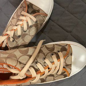 Coach Shoes | Women's Coach Sneakers | Color: Brown/White | Size: 9.5 |